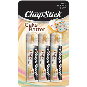 ChapStick Bulk Lip Balm, Cake Batter, 12-Pack – Delicious & Sweet Lip Moisturizer for Dry Lips, Birthday Gifts, Stocking Stuffers, 0.15