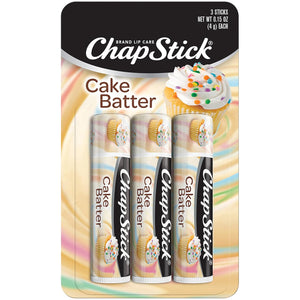 ChapStick Bulk Lip Balm, Cake Batter, 12-Pack – Delicious & Sweet Lip Moisturizer for Dry Lips, Birthday Gifts, Stocking Stuffers, 0.15