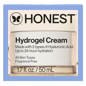 Honest Beauty Hydrogel Cream with Hyaluronic Acid, Jojoba, + Squalane | Oil Free, Lightweight, Moisturizing | EWG Verified, Vegan + Cruelty Free | 1.7 fl oz