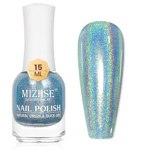 MIZHSE Nail Polish: 15Ml Mermaid Pearl Nail Polish Pink Aurora Effect Nail Polish, Fingernail and Toenail Polish Glossy Long Lasting Nail Polish Trendy DIY at Home Nail Gift Spree