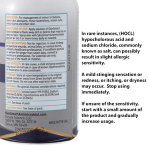 SkinSmart Antimicrobial Facial Cleanser for Breakouts, Targets Bacteria Linked to Acne with a Gentle Hypochlorous Acid Spray, Post Workout Miracle Solution for Adults and Teens, 8 Ounce Bottle