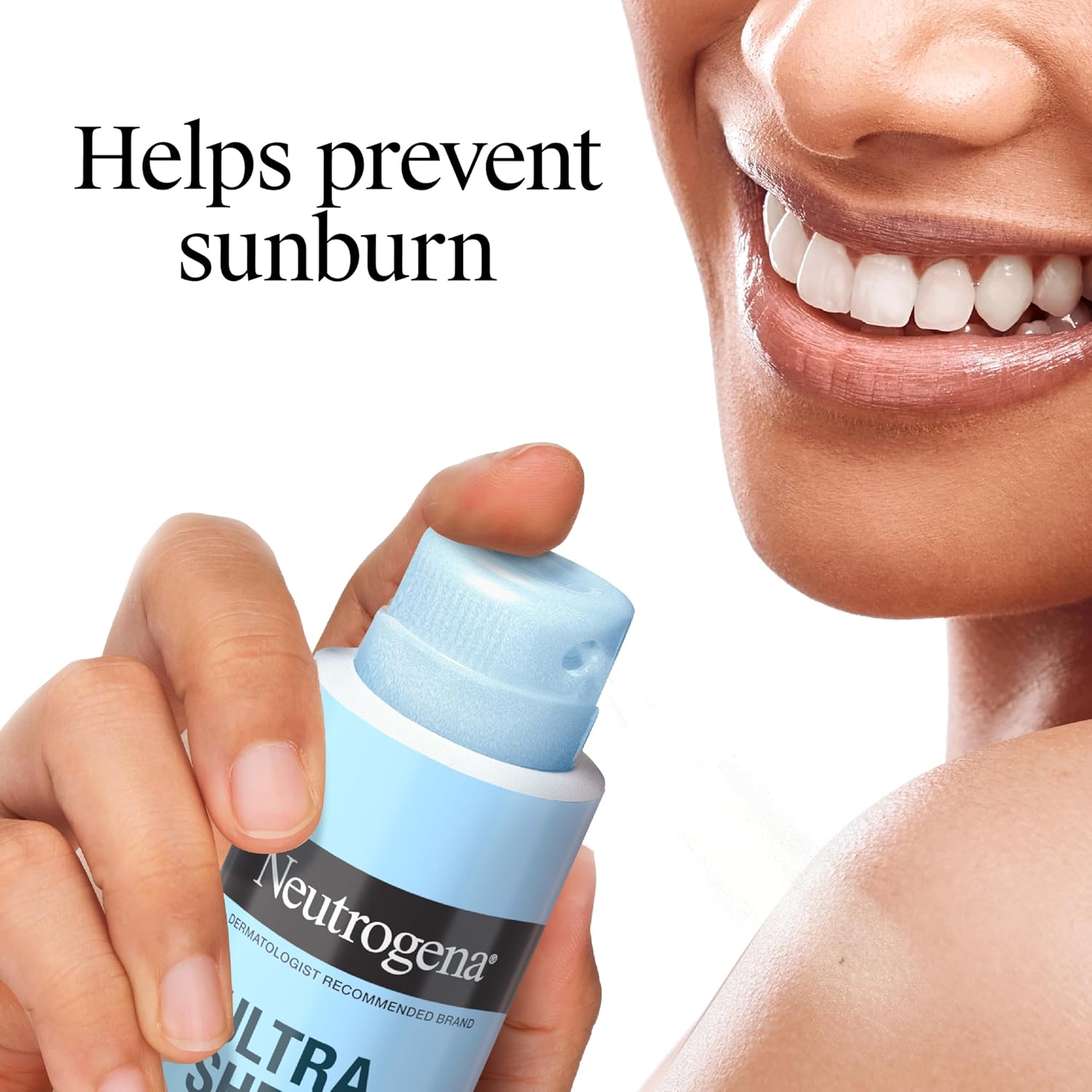Neutrogena Ultra Sheer Body Mist Sunscreen Spray, Broad Spectrum SPF 45, Lightweight Spray Sunscreen, Non-Greasy & Water Resistant, Oil-Free & Non-Comedogenic UVA/UVB, 5 oz Pack of 3