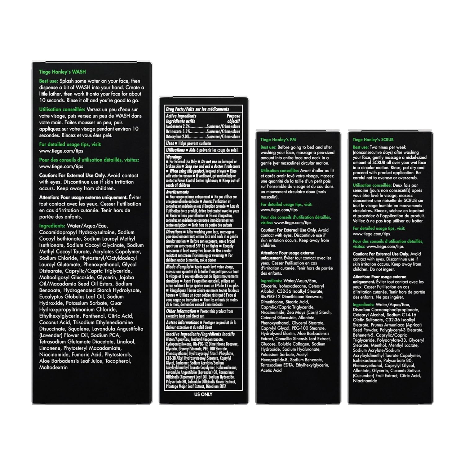 Tiege Hanley 90-Day Large Essential Skin Care Routine for Men (Level 1) - Smooth, hydrate, and protect your skin - Men's Skincare Set Includes Face Wash, Facial Scrub, & AM / PM Moisturizer's