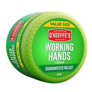 O'Keeffe's Working Hands Hand Cream for Extreme Dryness - 6.8 oz Value Size Jar (2 Pack) - Repairing Skincare for Cracked, Dry Hands