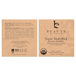 USDA Organic Lip Balm - USA Made with Natural Ingredients, 4 Pack Multi Flavor Lips Moisturizer, Moisturizing Lip Care, Beauty Gifts & Small Birthday Gifts, Moisturizer Chapstick Care for Dry Lips
