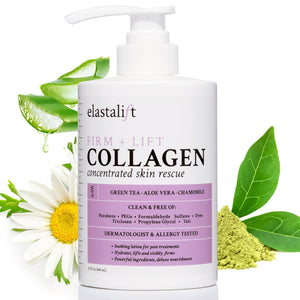 Elastalift Collagen Body Cream + Hyaluronic Acid Lotion Skin Care Set, Anti Aging Face & Body Moisturizer Dry Skin Rescue Creams For Wrinkle Control, Lifting, Firming, & Tightening Skin, 2-Pack