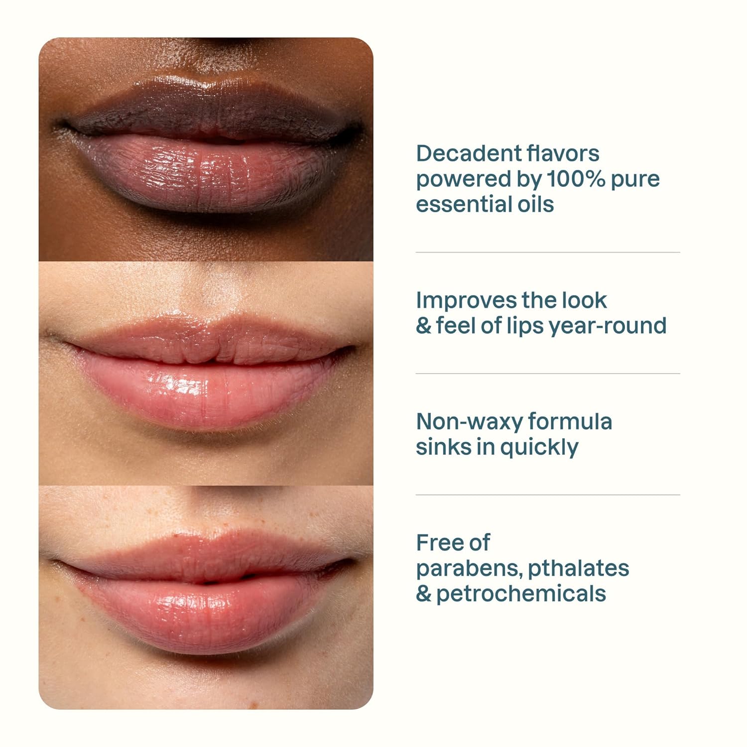 Cliganic Tinted Lip Balm - Non-GMO, 4 Colors - Enriched with Vitamin E, Cruelty Free (Packaging May Vary)