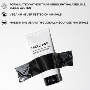 MARLOWE. No. 121 Facial Cleanser 6 oz, Daily Mens Face Wash with Natural Extracts & Antioxidants, Soothes, Purifies, Refreshes, Thick Lather, Fresh Woodsy Scent