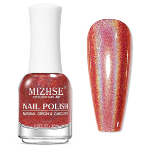 MIZHSE Nail Polish: 15Ml Mermaid Pearl Nail Polish Pink Aurora Effect Nail Polish, Fingernail and Toenail Polish Glossy Long Lasting Nail Polish Trendy DIY at Home Nail Gift Spree