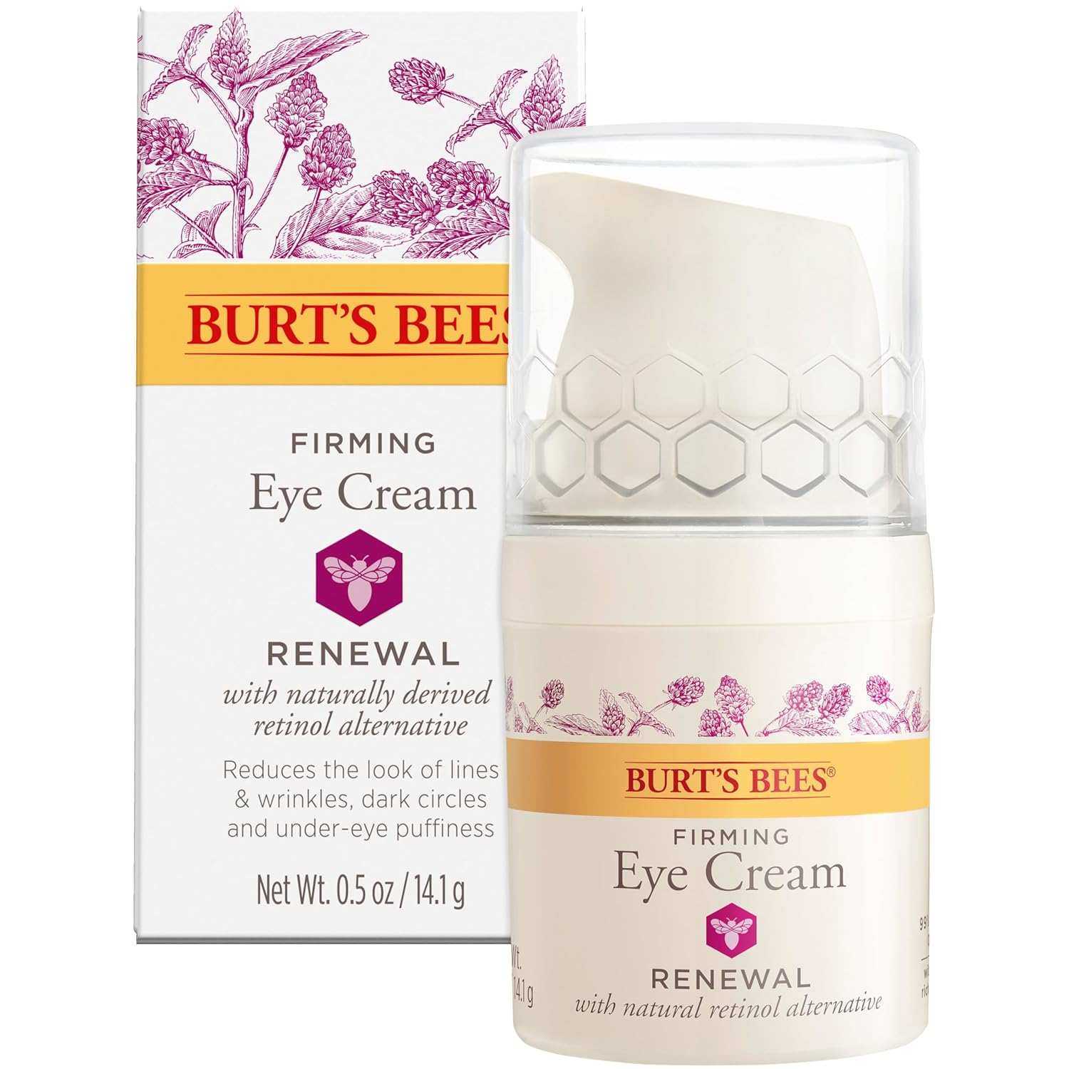 Burt's Bees Renewal Firming Face Cream, Anti-Aging Retinol Alternative, Moisturizing Natural Origin Skin Care, 1.8 Ounce (Packaging May Vary)