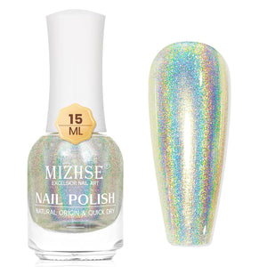 MIZHSE Nail Polish: 15Ml Mermaid Pearl Nail Polish Pink Aurora Effect Nail Polish, Fingernail and Toenail Polish Glossy Long Lasting Nail Polish Trendy DIY at Home Nail Gift Spree