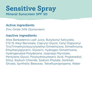 BLUE LIZARD Mineral Sunscreen Sensitive SPF 50+ Spray, 5 Ounce