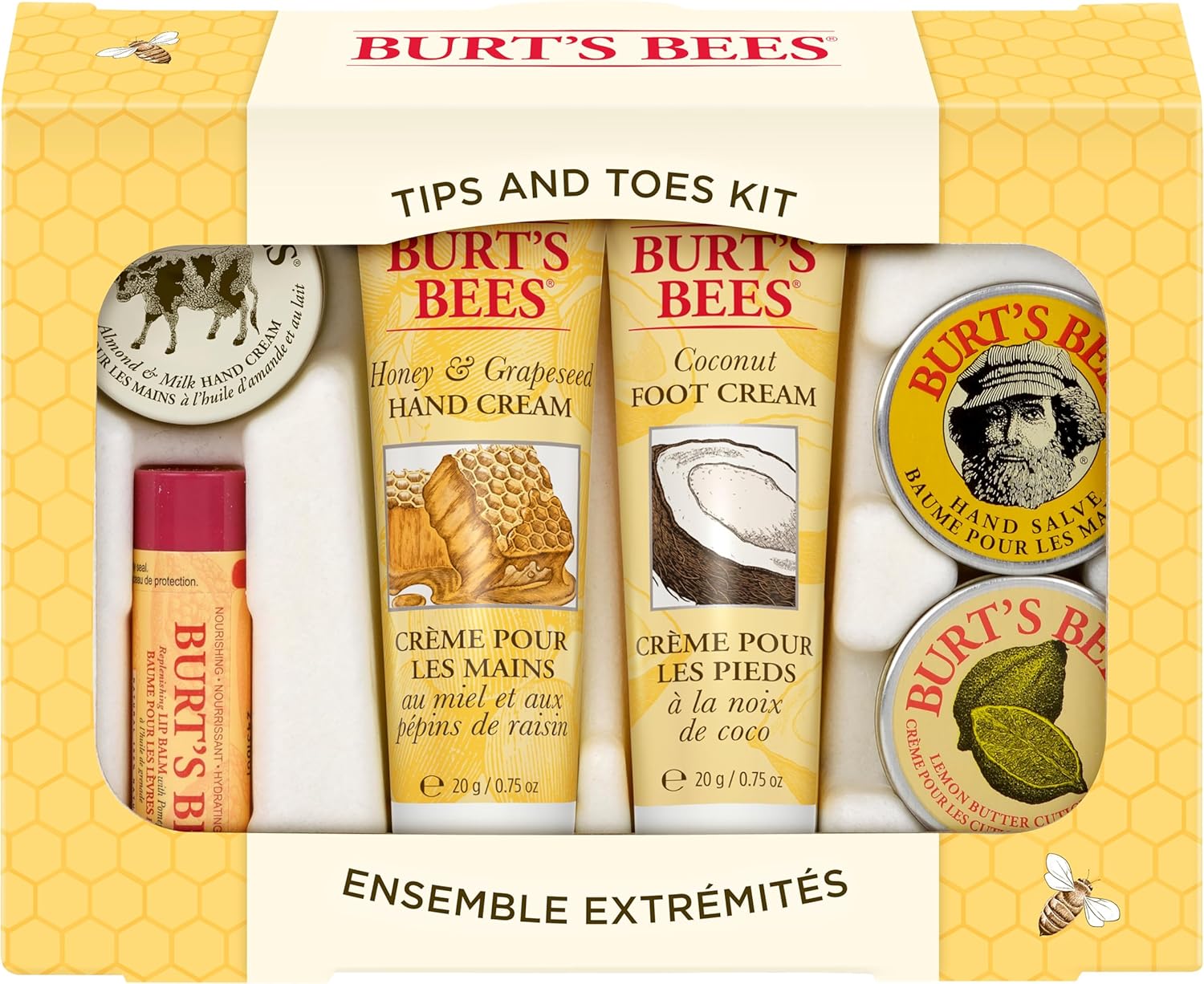 Burt's Bees Gifts Ideas - Essential Everyday Beauty Set, 5 Travel Size Products - Deep Cleansing Cream, Hand Salve, Body Lotion, Foot Cream and Lip Balm