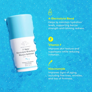 Drunk Elephant F-Balm Electrolyte Waterfacial - 50 ml/1.69 fl oz - Deeply Hydrating Overnight Face Mask - Clean Clinical Skincare - Cruelty-Free - Free of Essential Oils, Silicones, and Fragrance