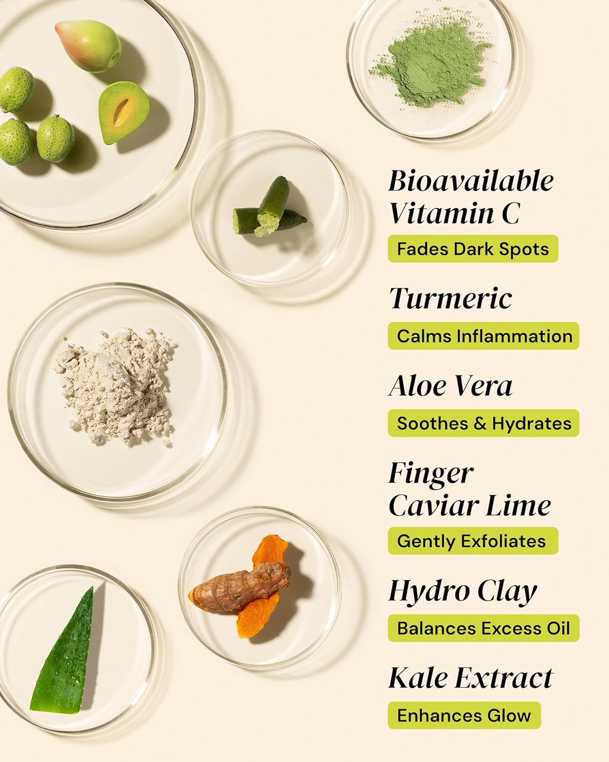 Gleamin Vitamin C Clay Mask for Dark Spots,10-Minutes Turmeric Clay Face Mask Skin Care, Deep Cleansing Pores - Facial Improves Uneven Tone, Post-Blemish, Visibly Brighten, Scarring & Texture - 2.5 Oz