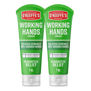 O'Keeffe's Working Hands Hand Cream for Extreme Dryness - 3 oz Tube (2 Pack) - Repairing Skincare for Cracked, Dry Hands