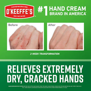 O'Keeffe's Working Hands Hand Cream for Extreme Dryness - 3 oz Tube (2 Pack) - Repairing Skincare for Cracked, Dry Hands