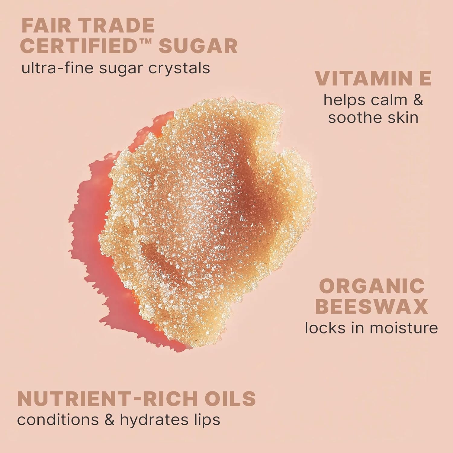 USDA Organic Lip Scrub Vanilla - USA Made with Natural Ingredients, Lips Exfoliator, Moisturizing Scrub for Dry Lips, Lip Sugar Scrubber Exfoliator for Smooth Lips, Small Beauty Gifts