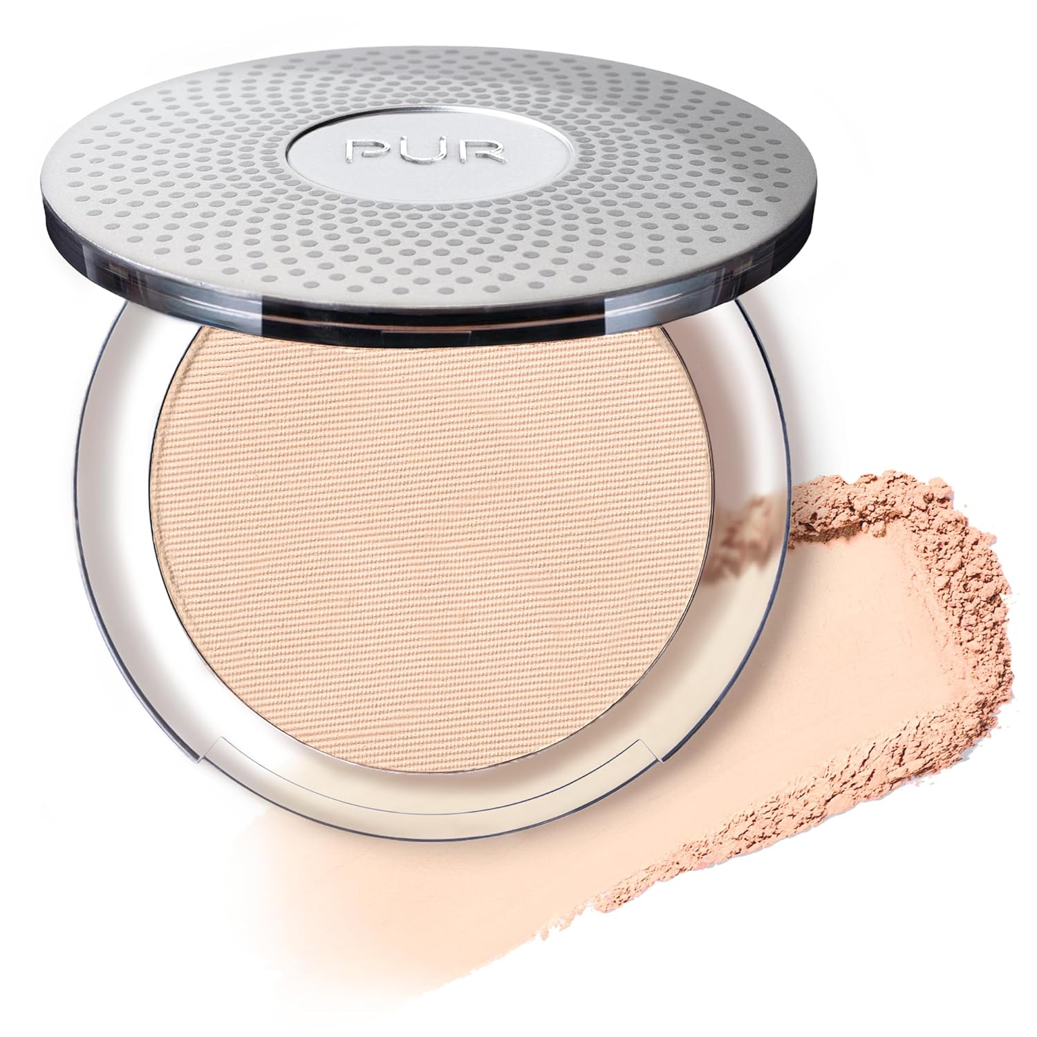 PUR Beauty 4-in-1 Pressed Mineral Makeup Powder Foundation with SPF 15 - Concealer & Finishing Compact Pressed Powder for Face - Buildable Medium to Full Coverage Foundation Powder