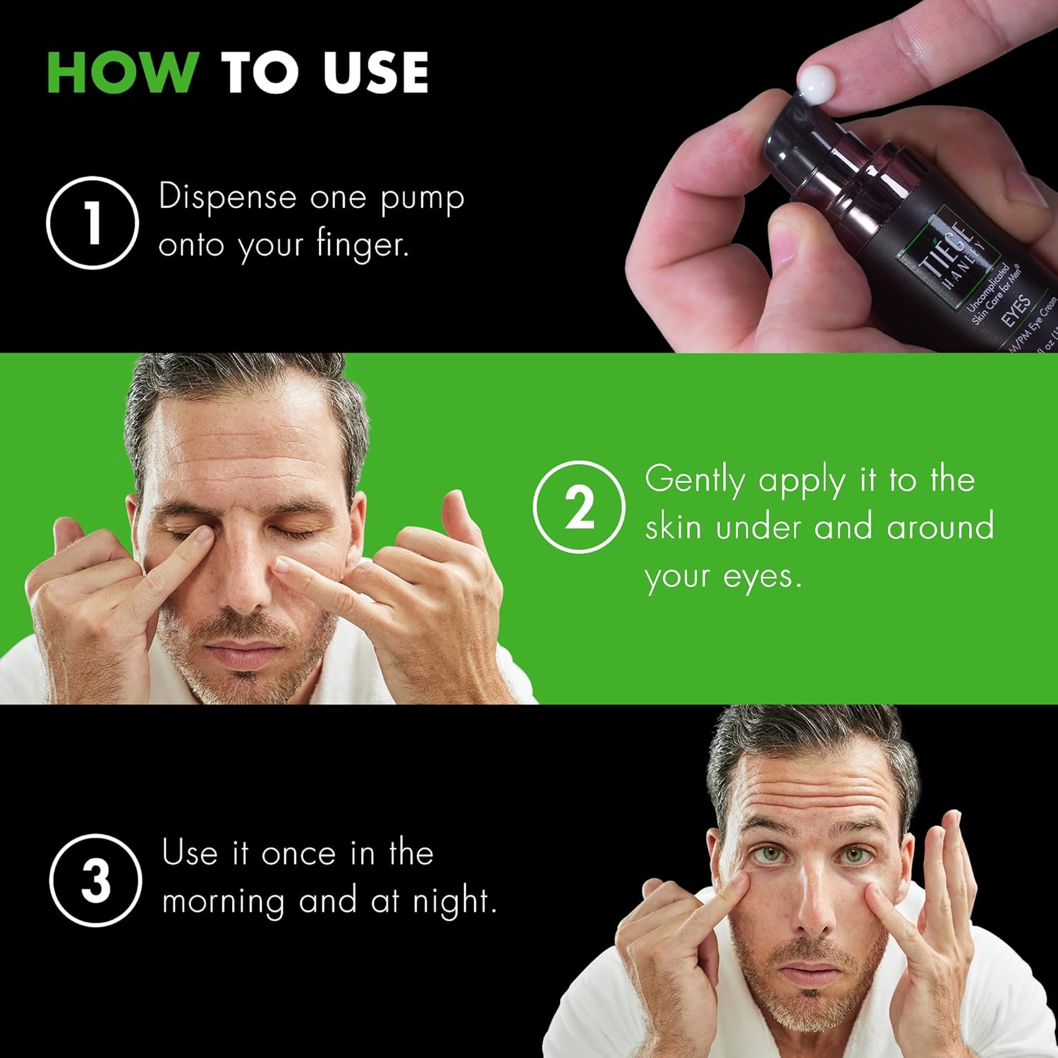 Tiege Hanley Eye Cream for Men | Reduces Dark Circles, Bags under Eyes, Puffiness & Crow’s Feet – Anti-Aging Under Eye Treatment, 0.5 oz