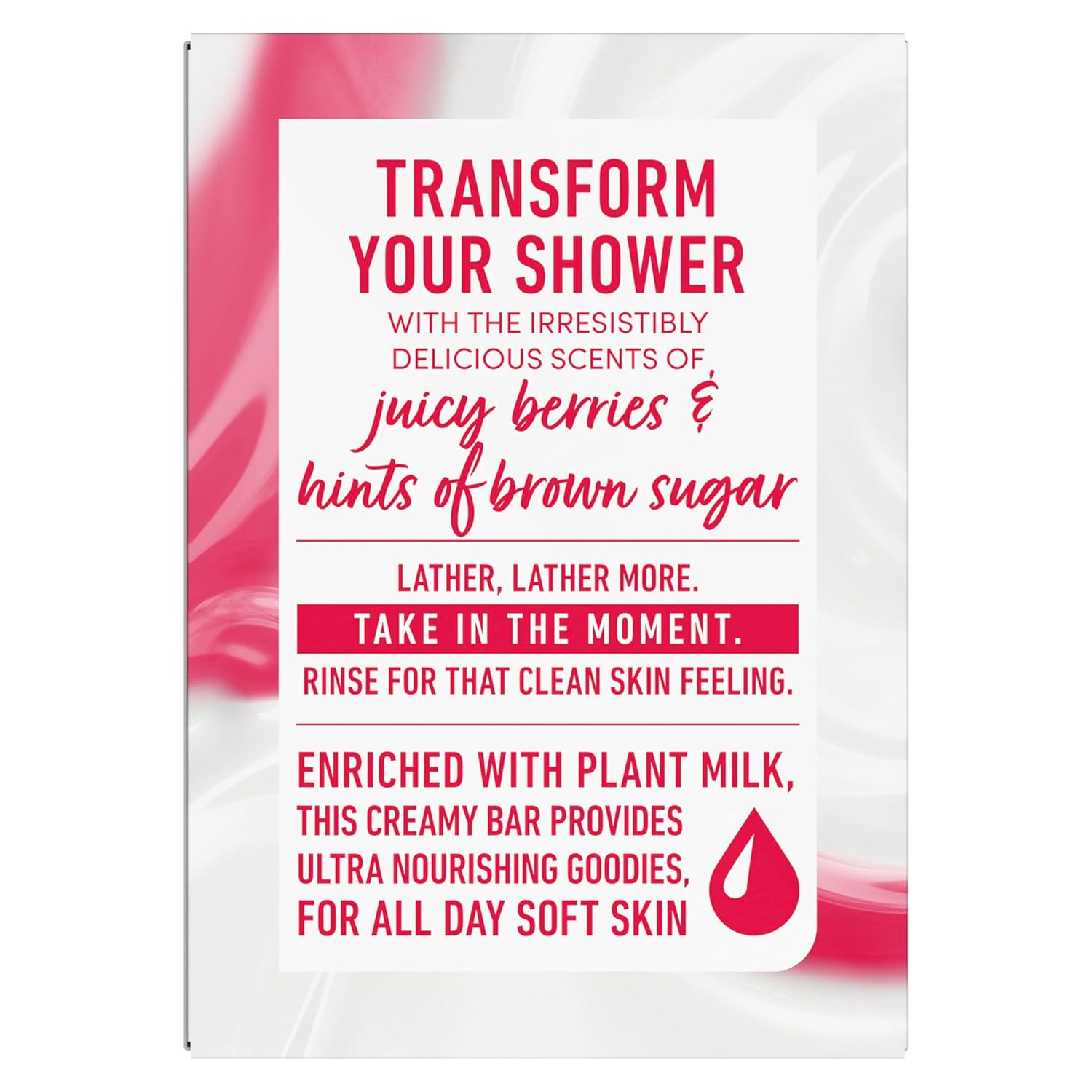 Dove Plant Milk Cleansing Bar Soap Oat Milk & Berry Brulee Moisture Marvel 4 Count for Moisturized Skin Gentle Cleanser, No Sulfate Cleansers or Parabens, 98% Biodegradable Formula 5 oz