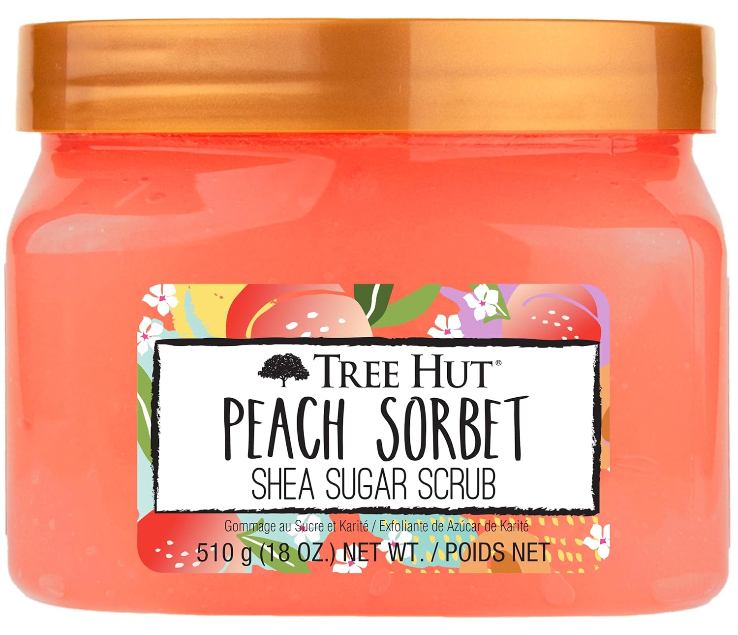 Tree Hut Shea Sugar Scrub Tropical Mango, 18oz, Ultra Hydrating and Exfoliating Scrub for Nourishing Essential Body Care