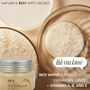 The Face Shop Rice Ceramide Moisturizing Cream – Hydrating Face Cream with Rice Extract & Ceramides – 1.69 fl oz