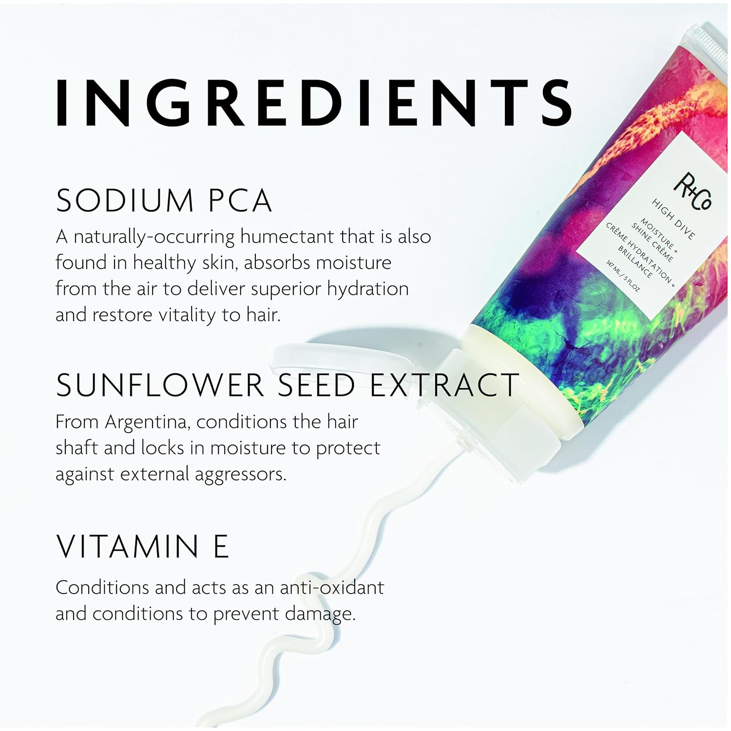R+Co High Dive Moisture and Shine Crème | Deep Hydration + Softens + Eliminates Frizz | Vegan + Cruelty-Free |