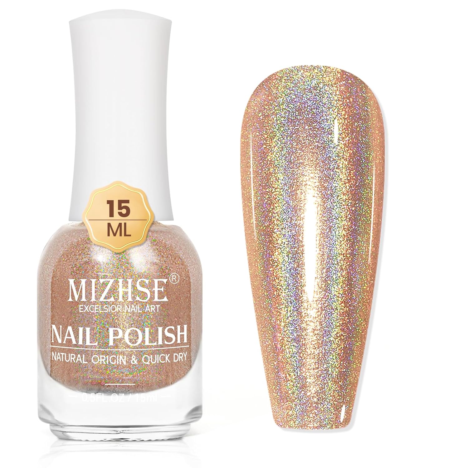 MIZHSE Nail Polish: 15Ml Mermaid Pearl Nail Polish Pink Aurora Effect Nail Polish, Fingernail and Toenail Polish Glossy Long Lasting Nail Polish Trendy DIY at Home Nail Gift Spree