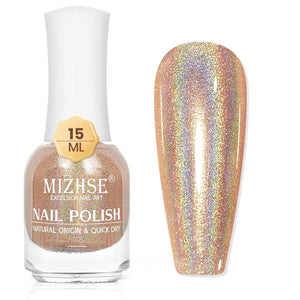 MIZHSE Nail Polish: 15Ml Mermaid Pearl Nail Polish Pink Aurora Effect Nail Polish, Fingernail and Toenail Polish Glossy Long Lasting Nail Polish Trendy DIY at Home Nail Gift Spree