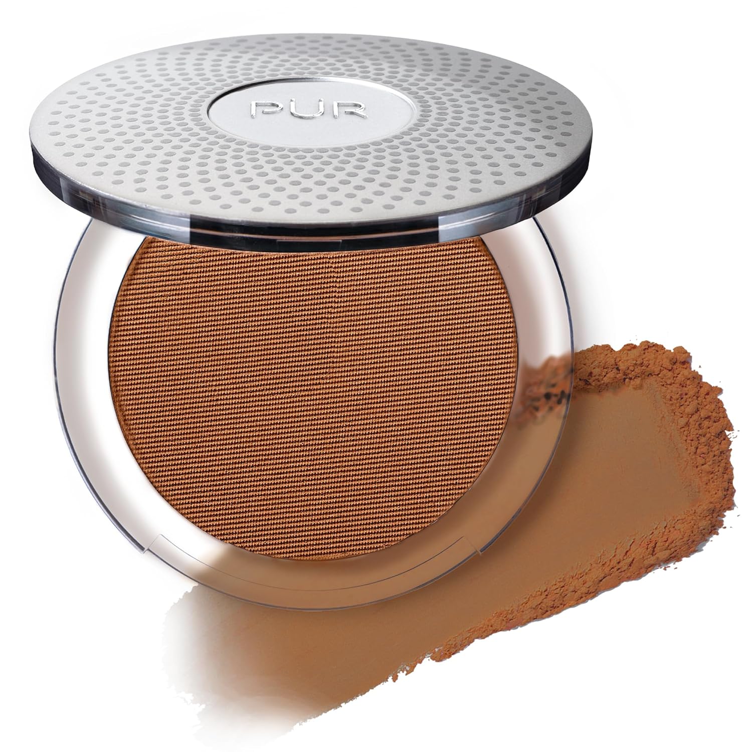 PUR Beauty 4-in-1 Pressed Mineral Makeup Powder Foundation with SPF 15 - Concealer & Finishing Compact Pressed Powder for Face - Buildable Medium to Full Coverage Foundation Powder