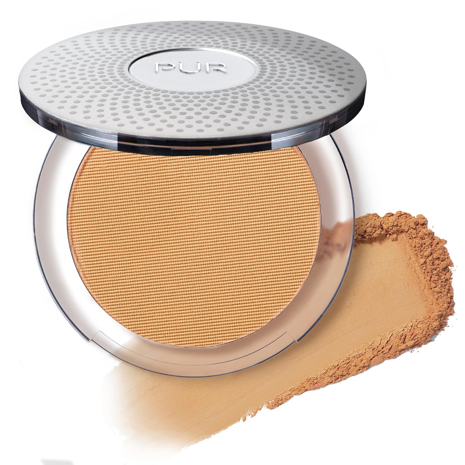 PUR Beauty 4-in-1 Pressed Mineral Makeup Powder Foundation with SPF 15 - Concealer & Finishing Compact Pressed Powder for Face - Buildable Medium to Full Coverage Foundation Powder