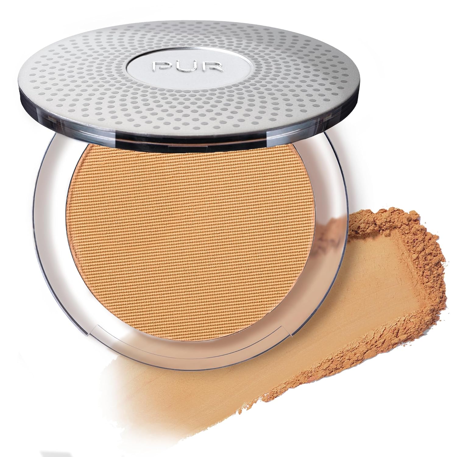 PUR Beauty 4-in-1 Pressed Mineral Makeup Powder Foundation with SPF 15 - Concealer & Finishing Compact Pressed Powder for Face - Buildable Medium to Full Coverage Foundation Powder