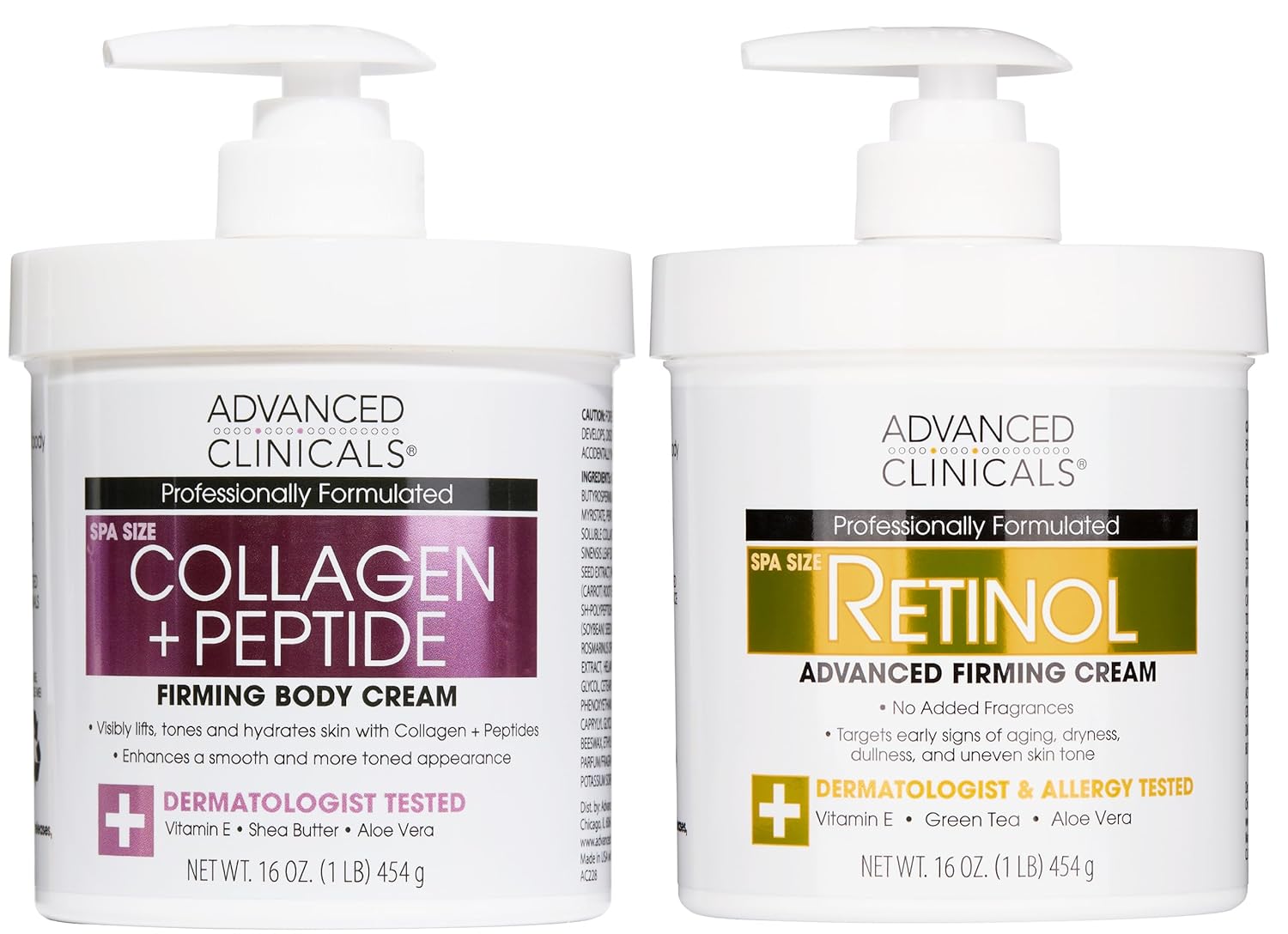 Advanced Clinicals Green Coffee Bean Thermo - Firming Body Lotion | Caffeine Infused Collagen Cream Moisturizer & Body Cream For Women, Stomach, Legs, & To Improve Look Of Textured Crepey Skin, 16 Oz