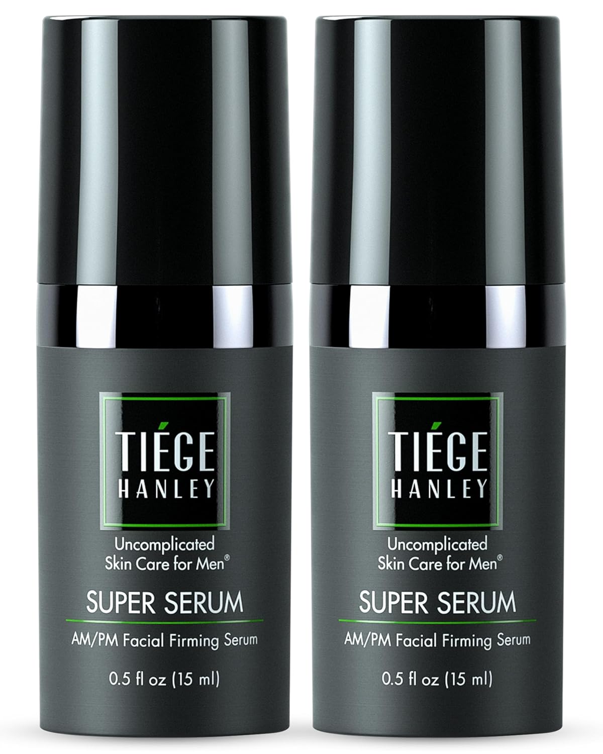 Tiege Hanley Anti-Aging Face Serum, SUPER SERUM (1-Pack) - Skin Tightening Facial Serum for Men - Mens Serum For Face with Sodium Hyaluronate & Retinyl Palmitate for Smoother & Tighter Skin, 0.5 Fl Oz
