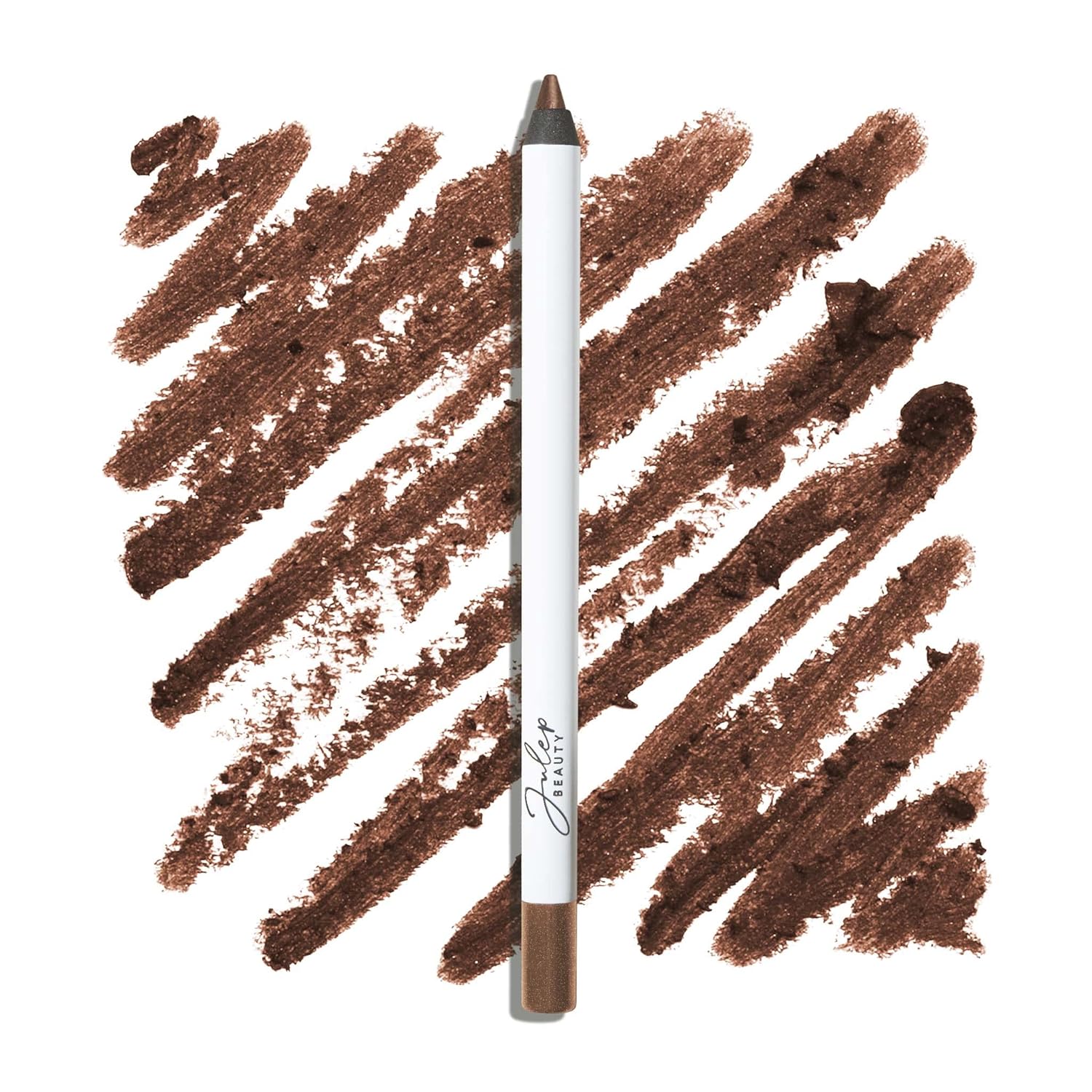 Julep Eyeshadow 101 Crème-to-Powder Eyeshadow Stick Duo + When Pencil Met Gel Sharpenable Multi-Use Longwear Eyeliner Pencil, 3pc Set - Bronze Shimmer, Soft Black & Marmalade Shimmer
