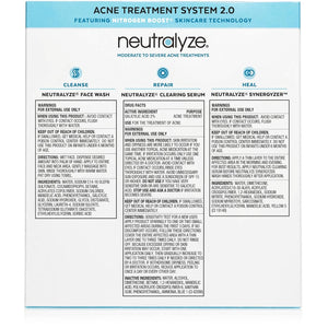 Moderate to Severe Acne Treatment Kit - Maximum Strength 3 Step System with 2% Salicylic Acid, 2% Mandelic Acid & Nitrogen Boost Skincare Technology - Acne Medication for Teens & Adults (90+ Day)