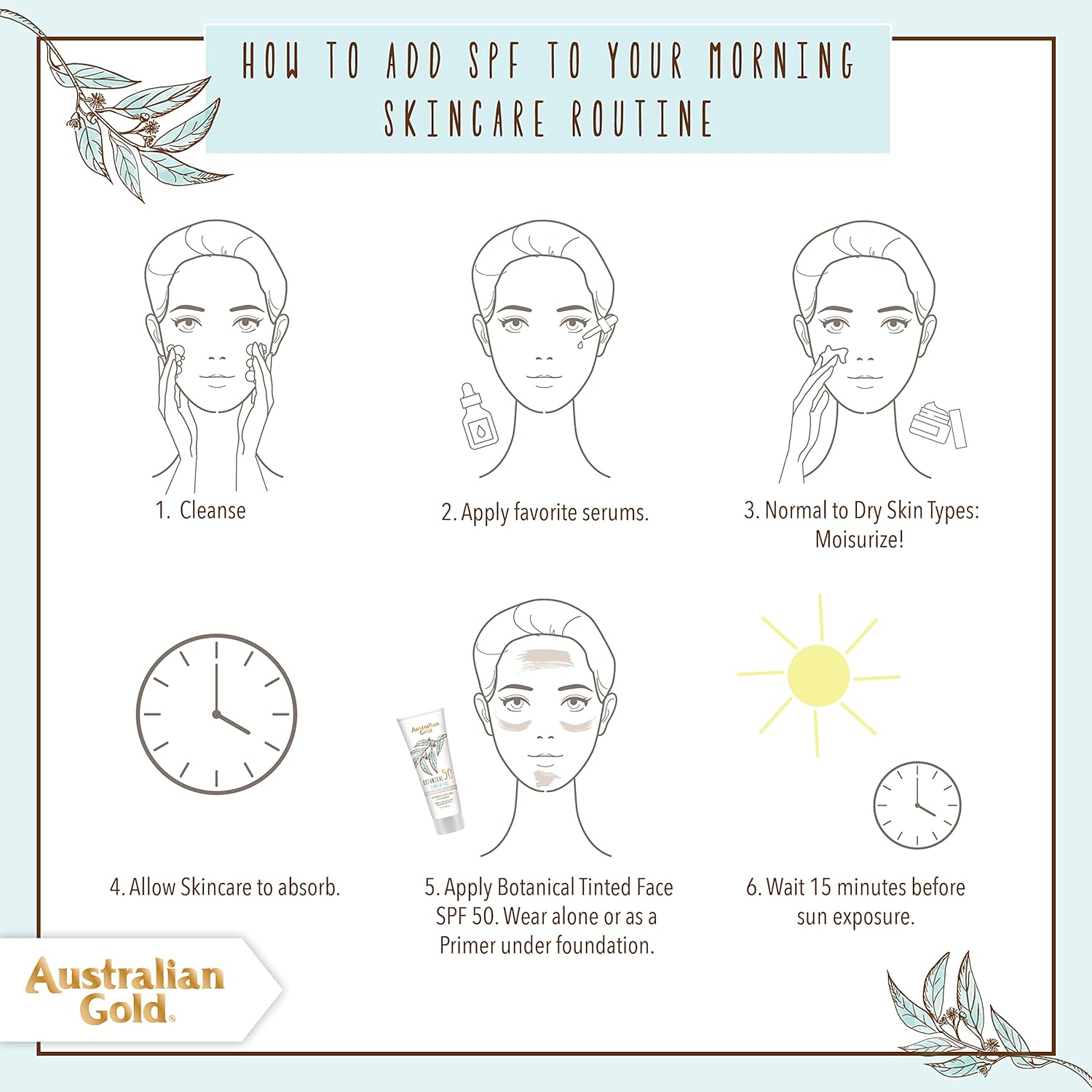 Australian Gold Botanical SPF 50 Tinted Mineral Sunscreen for Face, Non-Chemical BB Cream, Water-Resistant, Matte Finish, For Sensitive Facial Skin, Medium to Tan Skin Tones, 3 FL Oz