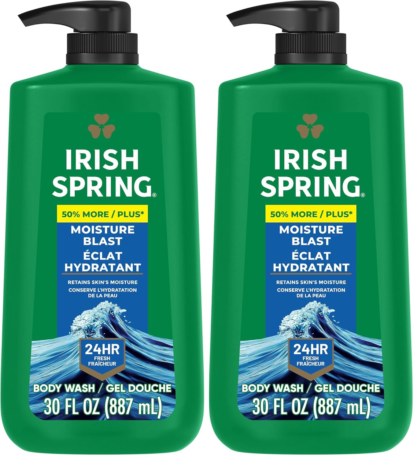 Irish Spring Original Clean Body Wash, 30 Oz Pump (Pack of 4)