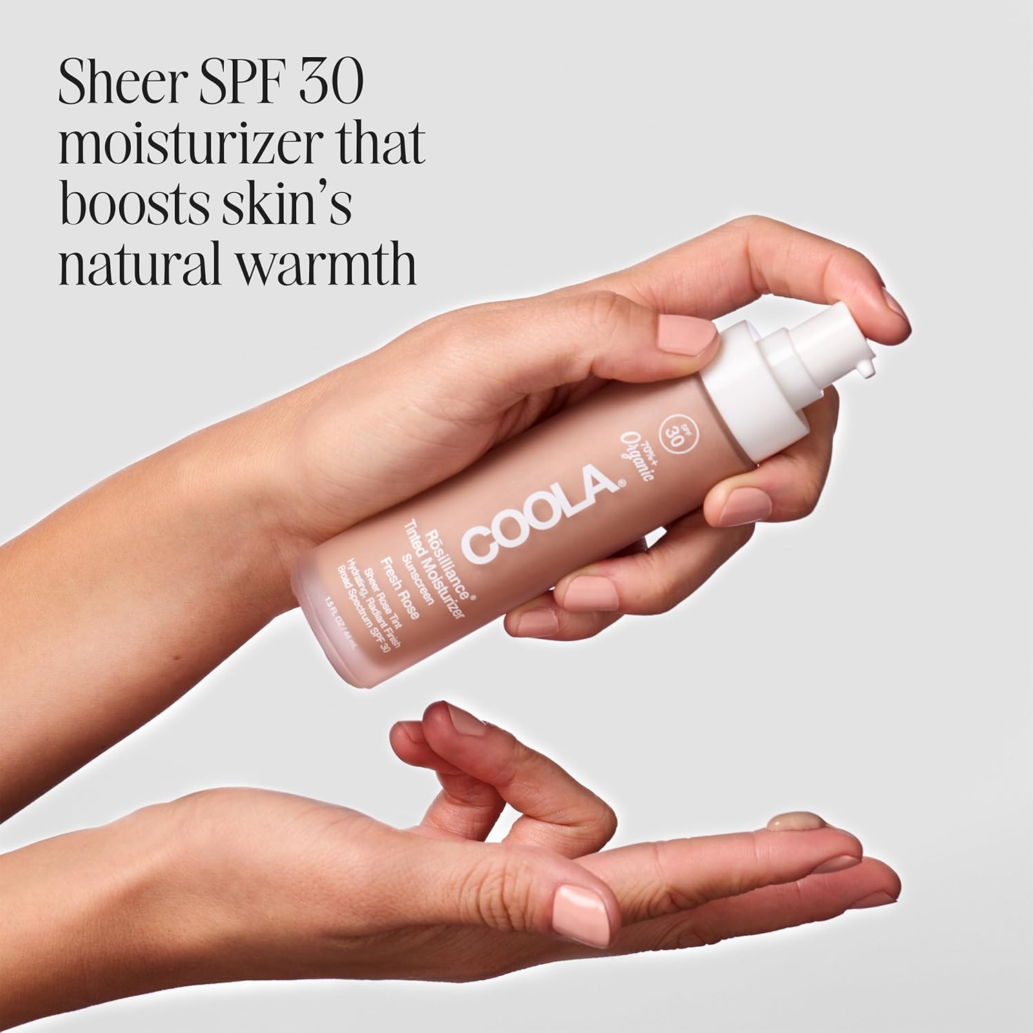 COOLA Organic Rosilliance BB Cream With SPF 30, Tinted Moisturizer Sunscreen & Foundation, Dermatologist Tested, 1.5 Fl Oz