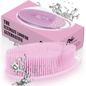 Avilana Silicone Body Scrubber – Dual-Sided Exfoliator for Men & Women, Gentle Loofah Alternative, Easy-to-Clean Silicone Shower Scrubber
