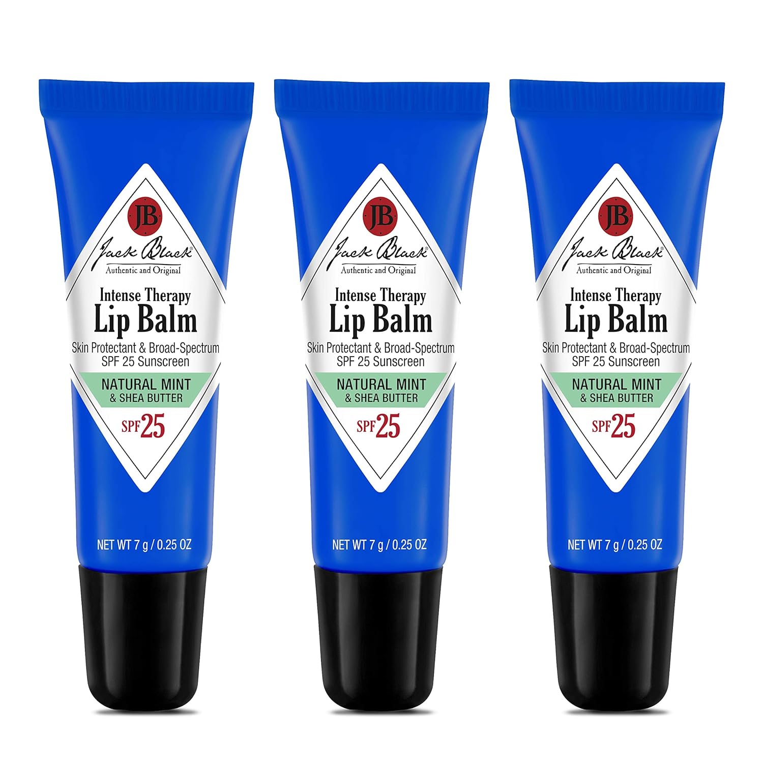 Jack Black Intense Therapy Lip Balm - Jack Black Lip Balm SPF 25 Sunscreen, SPF Lip Balm for Chapped Lips, Lip Sunscreen, Lip SPF, Lip Moisturizer for Dry Lips, Lip Balm with SPF, Lip Protection