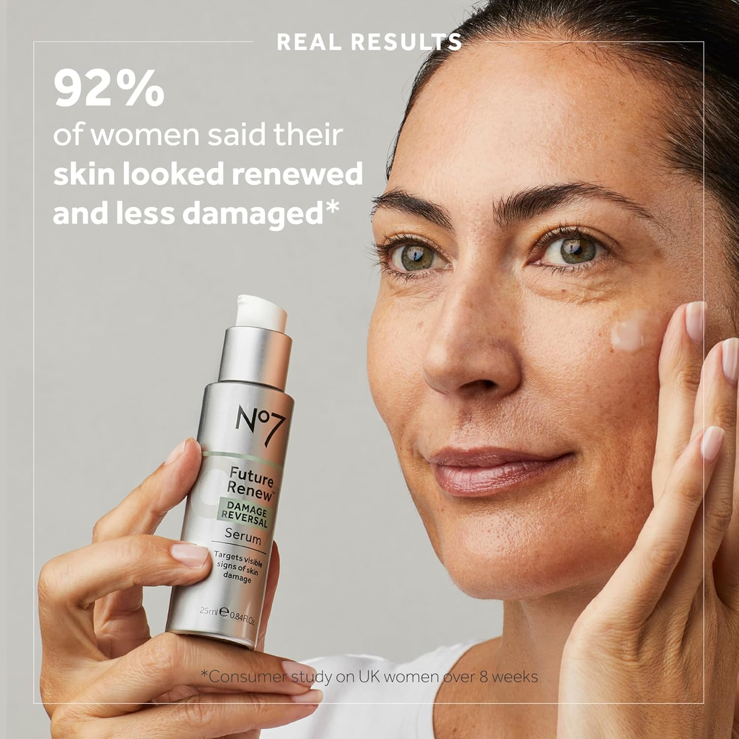 No7 Future Renew Damage Reversal Serum - Anti-Aging Face Night Serum - Hyaluronic Acid + Niacinamide for Sun Damage Reversal - Sensitive Skin Suitable (0.84 Fl Oz)