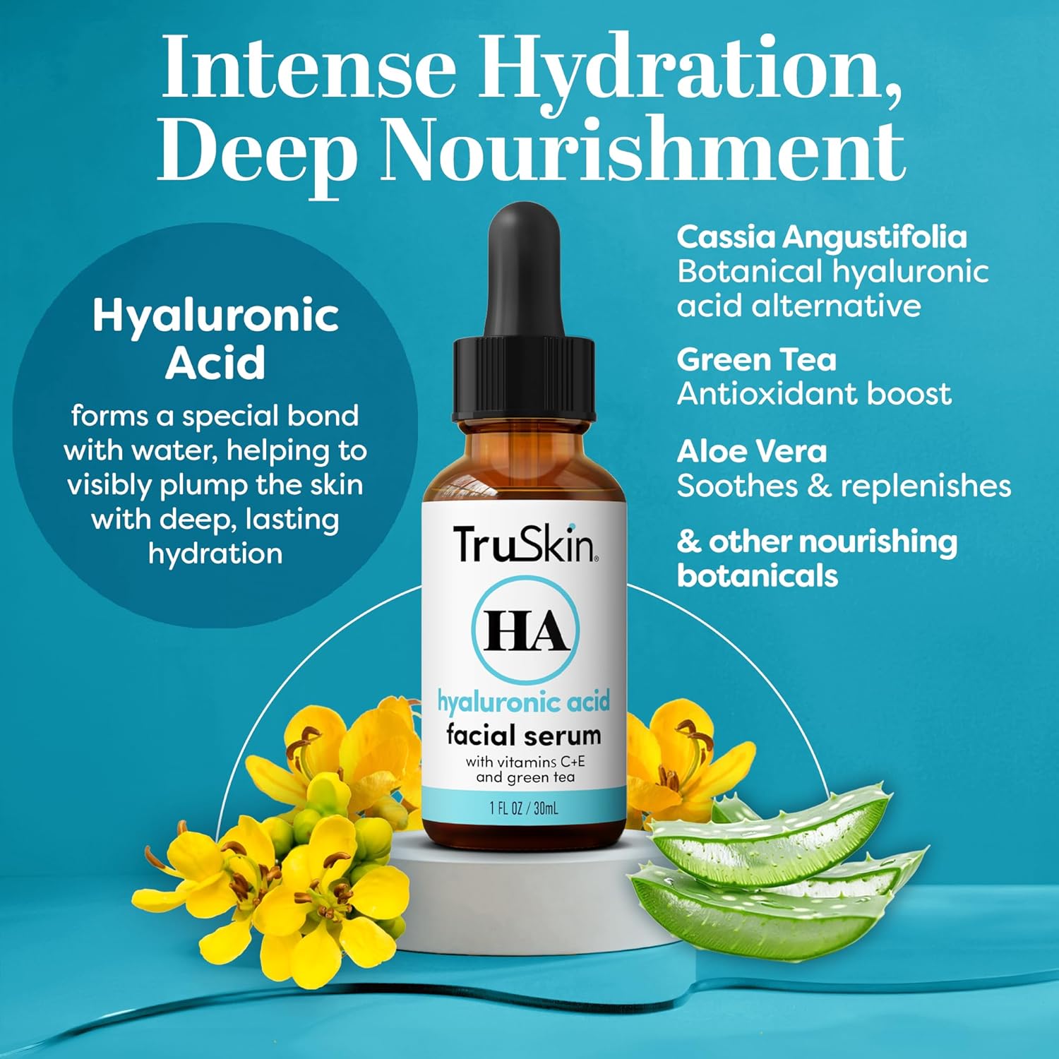 TruSkin Face Serum Trio – Hyaluronic Acid, Vitamin C & Retinol Serum for Face – Anti Aging Skin Care Set for Women – Skincare for Bright, Smooth, Hydrated & Firmer-Looking Skin, 1 fl oz, 3 Bottles