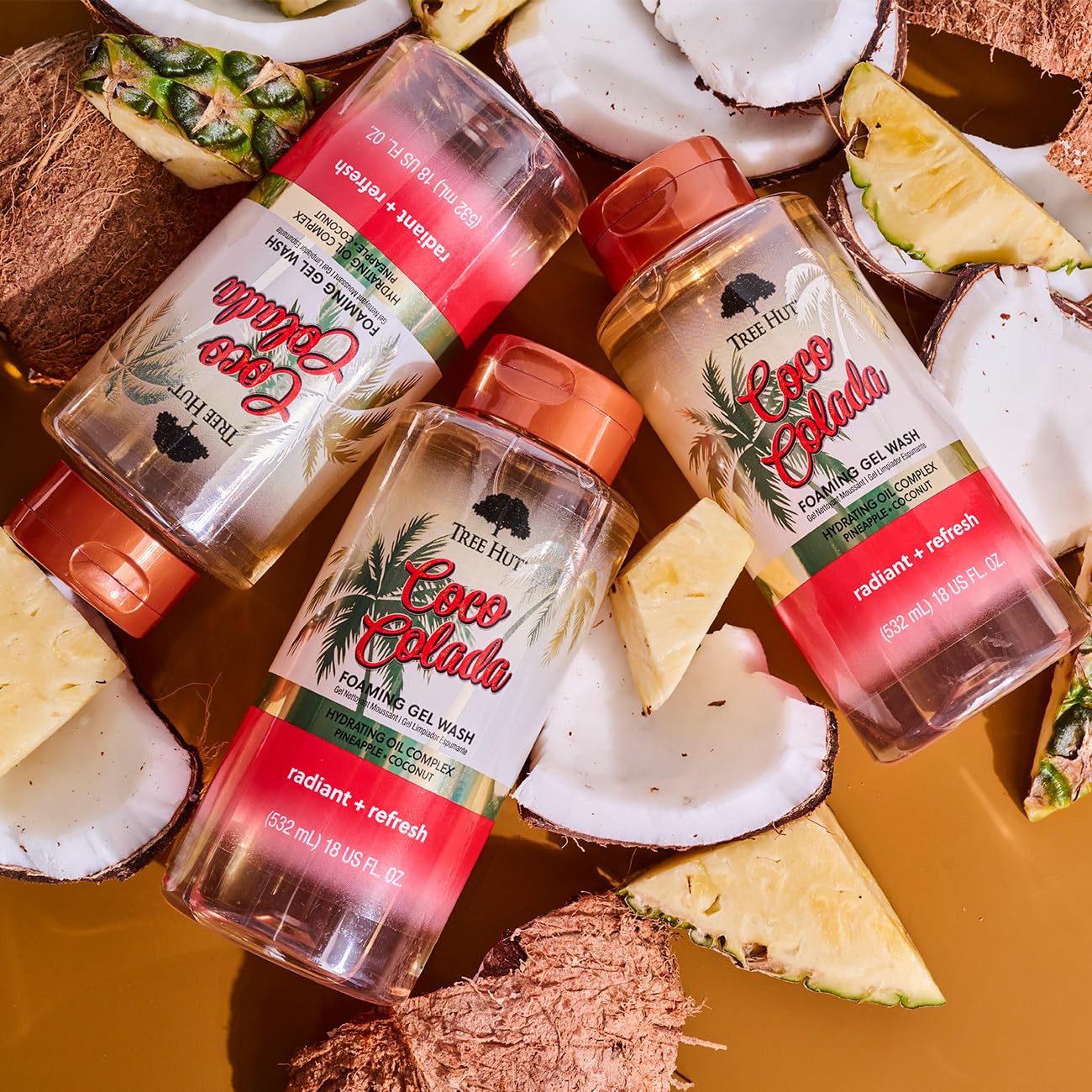 Tree Hut Coco Colada Radiant & Refresh Foaming Gel Wash, 18 oz.