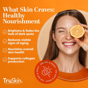 TruSkin Face Serum Duo – Vitamin C & Retinol Serum for Face – Anti-Aging Skin Care Gift Set for Women – Helps Improve Appearance of Fine Lines & Wrinkles for Smoother Looking Skin, 1 Fl Oz, 2 Bottles