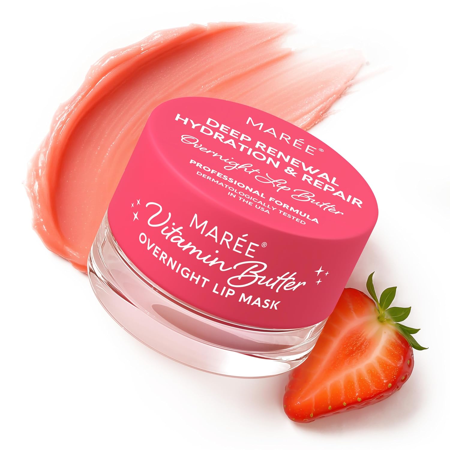 MAREE Lip Mask with Hyaluronic Acid - Overnight Butter Balm - Moisturizer for Very Dry Lips - Hidratante de Labios Care Hydration