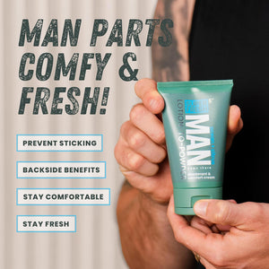 Super Fresh Ball Deodorant Powder Lotion Comfort Cream for Man Parts Groin Butt and Body Hygiene Controls Odor Stops Chafing and Itch Absorbs Sweat Aluminum Free Formula in 4 oz Tube