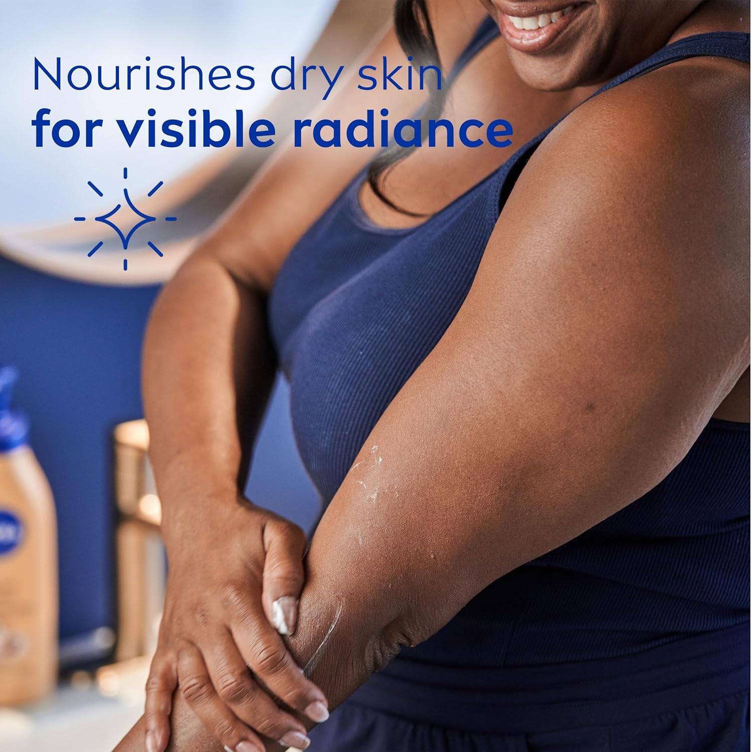 NIVEA Cocoa Butter Body Lotion with Deep Nourishing Serum, Cocoa Butter and Vitamin E, 48-Hour Moisturizing Body Lotion for Dry Skin, Nourishes Dry Skin for Visible Radiance, 16.9 Fl Oz Pump Bottle