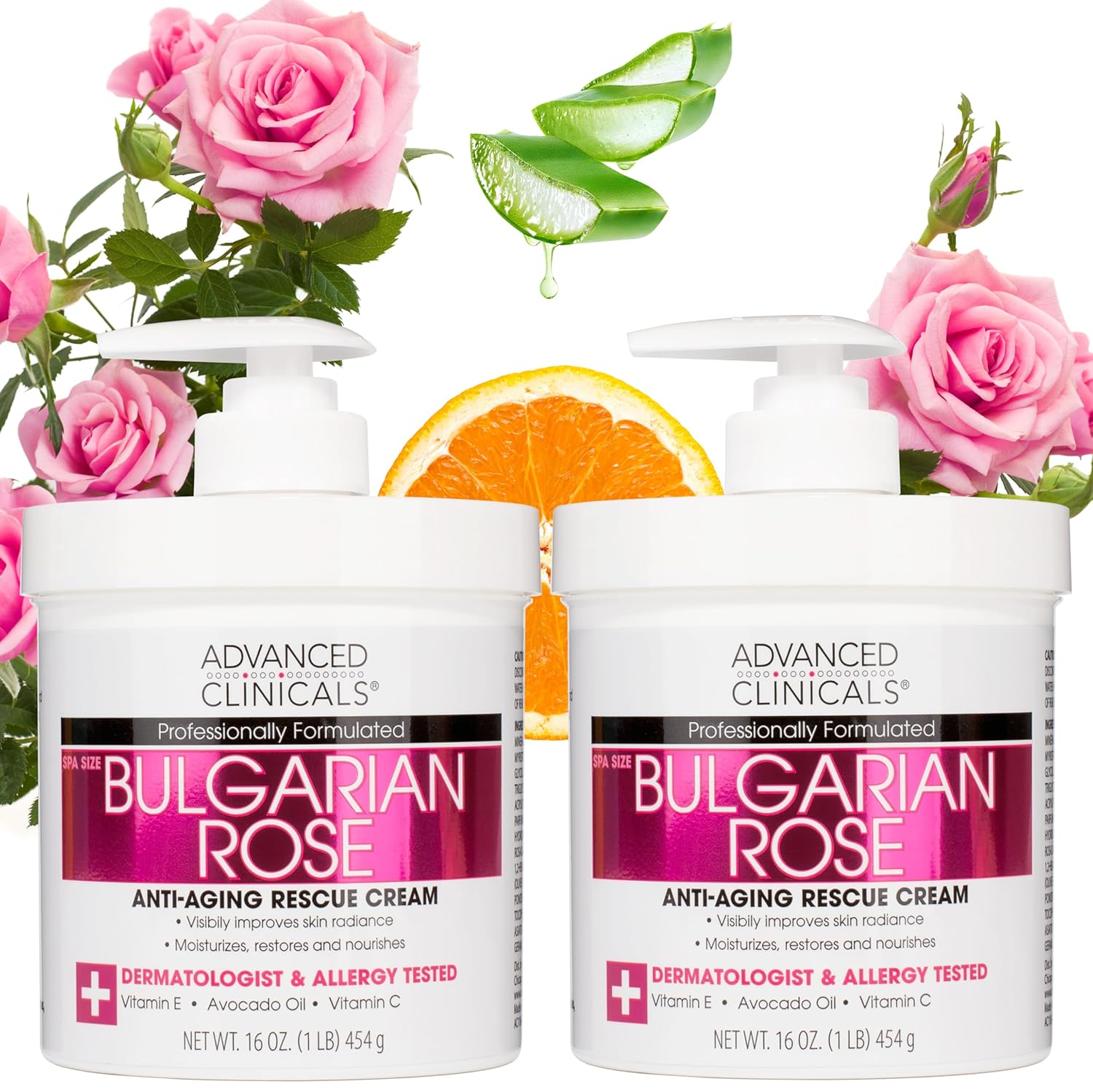 Advanced Clinicals Retinol Body Lotion + Collagen Cream Fragrance Free Face Moisturizer & Body Cream 2pc Skincare Set For Women & Men Helps Reduce Appearance Of Crepey Skin, Wrinkles, & Dry Skin, 2pc